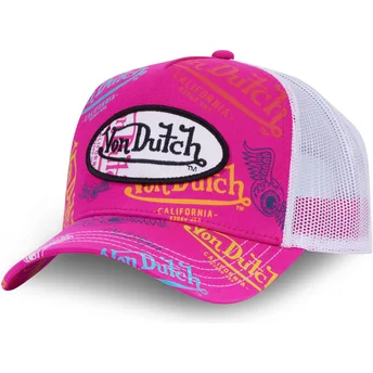 Cap išlenkta pink snapback Von Dutch