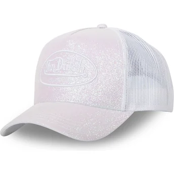 Kepurė išlenkta balta snapback GLITTER W Von Dutch
