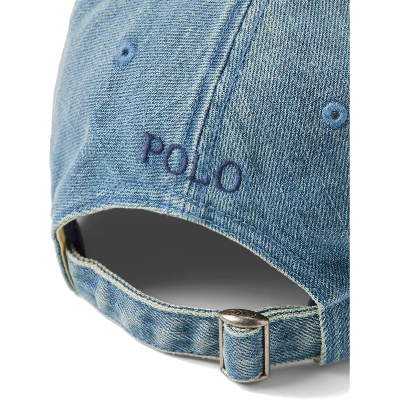 kepure-islenkta-melyna-reguliuojamas-classic-sport-denim-polo-ralph-lauren
