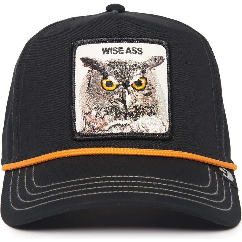 kepure-islenkta-juoda-snapback-buho-wise-owl-100-the-farm-all-over-canvas-the-farm-de-goorin-bros