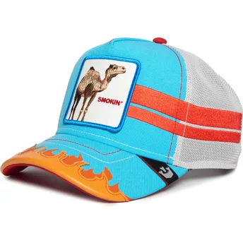 Kepurė išlenkta vilkikas mėlyna snapback dromedario Smokin' Somebody Stop Me Supercharged The Farm The Farm de Goorin Bros.
