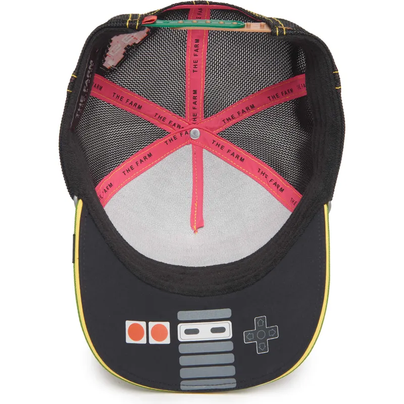czapka-trucker-brazowa-czarna-i-zielona-zaba-battle-rash-zits-and-pimple-insert-coin-vol2-the-farm-od-goorin-bros
