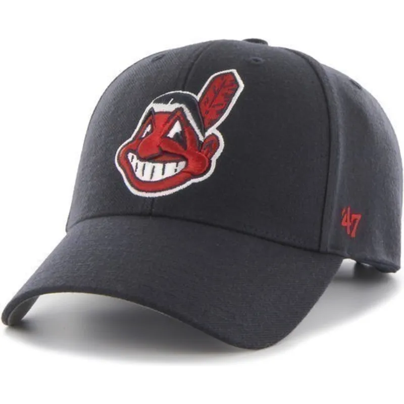 kepure-islenkta-tamsiai-melyna-reguliuojamas-cleveland-indians-mlb-47-brand