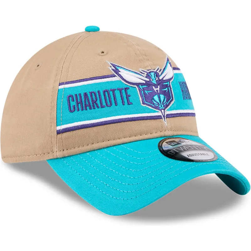 kepure-islenkta-ruda-reguliuojamas-9twenty-draft-2024-charlotte-hornets-nba-new-era