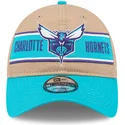 kepure-islenkta-ruda-reguliuojamas-9twenty-draft-2024-charlotte-hornets-nba-new-era