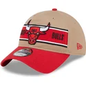 brazowo-czerwona-regulowana-czapka-z-daszkiem-9twenty-draft-2024-chicago-bulls-nba-new-era