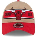 kepure-islenkta-ruda-reguliuojama-juostele-9twenty-draft-2024-chicago-bulls-nba-new-era