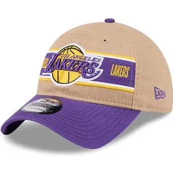 Kepurė išlenkta ruda reguliuojama juostelė 9TWENTY Draft 2024 Los Angeles Lakers NBA New Era