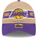 kepure-islenkta-ruda-reguliuojamas-9twenty-draft-2024-los-angeles-lakers-nba-new-era