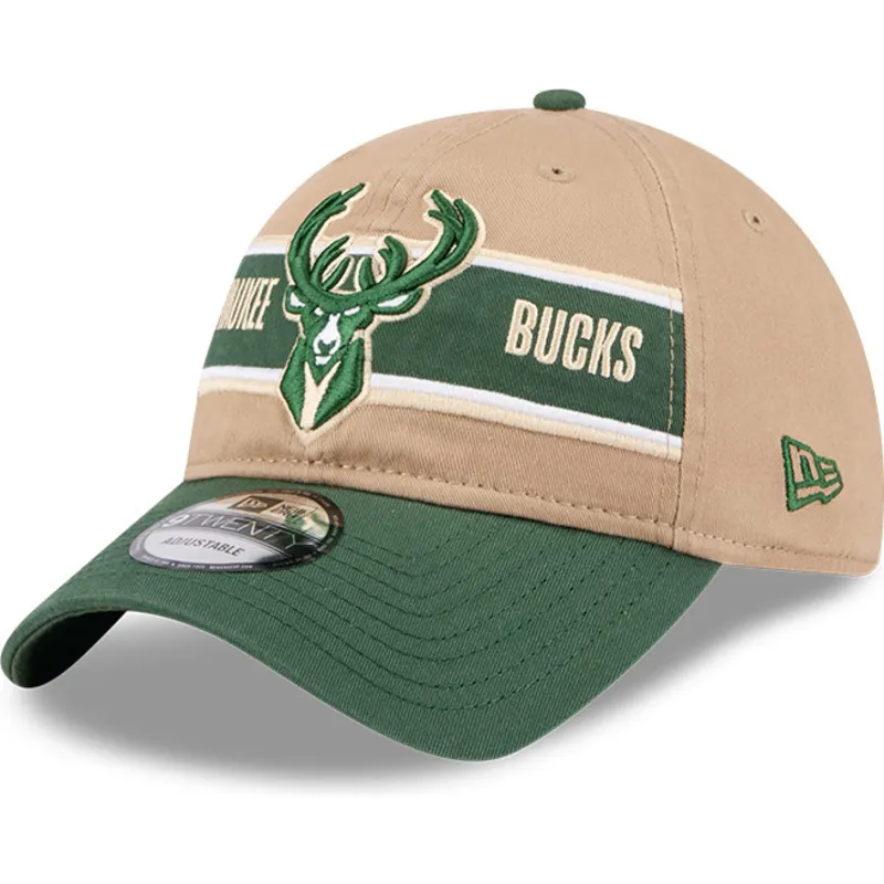 kepure-islenkta-ruda-reguliuojamas-9twenty-draft-2024-milwaukee-bucks-nba-new-era