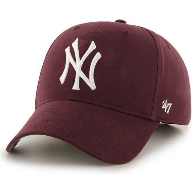 kepure-islenkta-raudona-reguliuojamas-new-york-yankees-mlb-47-brand