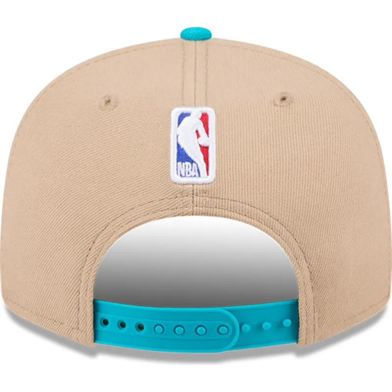 brazowa-i-niebieska-czapka-z-daszkiem-snapback-9fifty-draft-2024-charlotte-hornets-nba-new-era