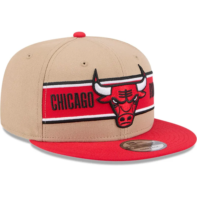 kepure-plokscia-ruda-snapback-9fifty-draft-2024-chicago-bulls-nba-new-era