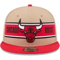 kepure-plokscia-ruda-snapback-9fifty-draft-2024-chicago-bulls-nba-new-era