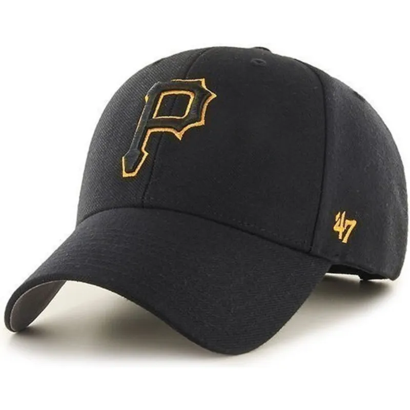 kepure-islenkta-juoda-reguliuojamas-pittsburgh-pirates-mlb-47-brand