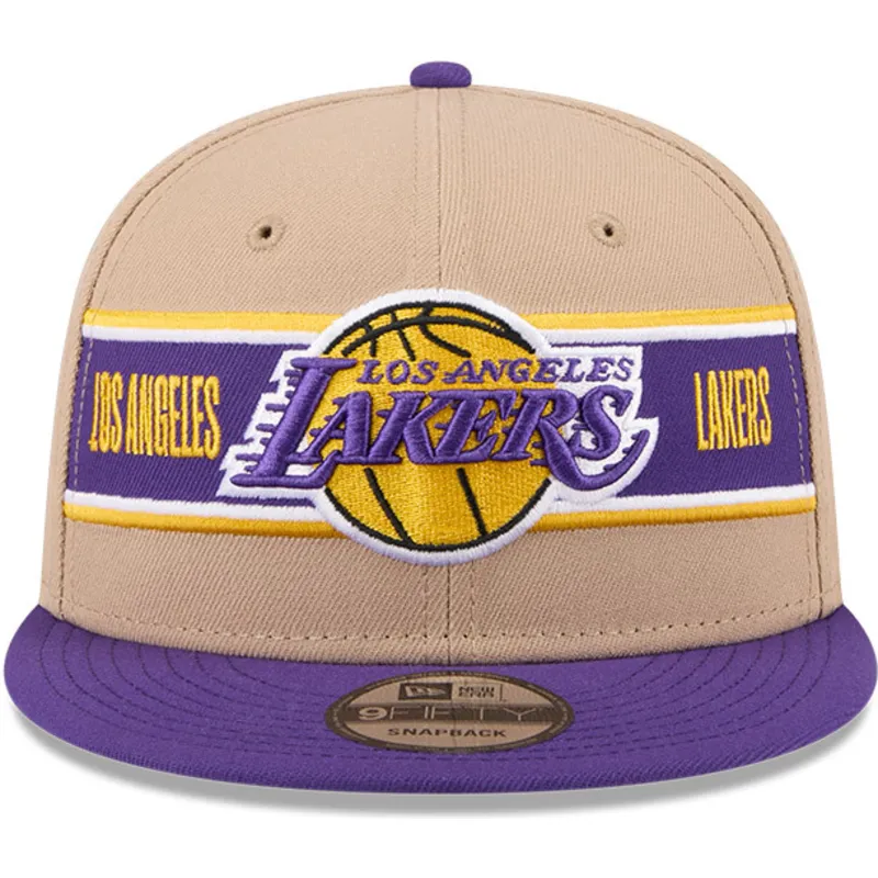 kepure-plokscia-ruda-snapback-9fifty-draft-2024-los-angeles-lakers-nba-new-era