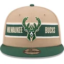 kepure-plokscia-ruda-snapback-9fifty-draft-2024-milwaukee-bucks-nba-new-era