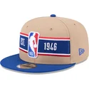 brazowo-niebieska-czapka-z-plaskim-daszkiem-snapback-9fifty-draft-2024-nba-od-new-era