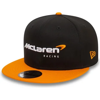 Czarna i pomarańczowa czapka z daszkiem snapback 9FIFTY Essentials McLaren Racing Formula 1 New Era
