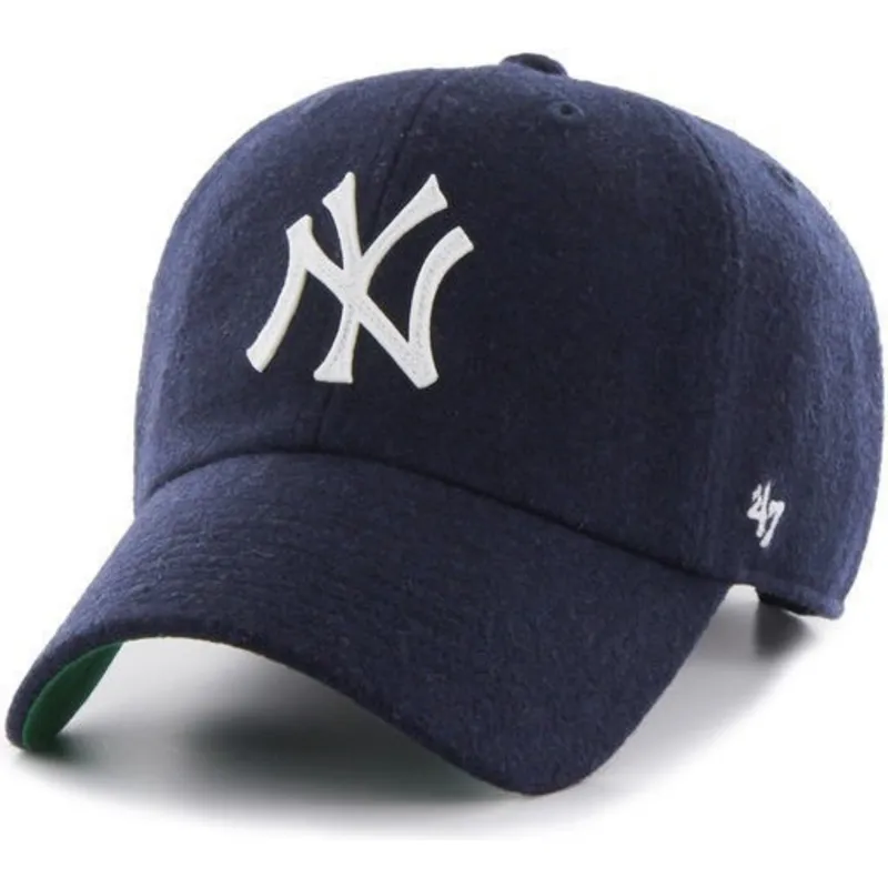 kepure-islenkta-tamsiai-melyna-reguliuojamas-cinta-piel-new-york-yankees-mlb-47-brand