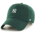47-brand-curved-brim-small-logo-new-york-yankees-mlb-clean-up-green-cap