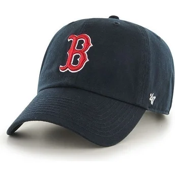 czapka-z-zakrzywionym-daszkiem-w-kolorze-granatowym-boston-red-sox-mlb-clean-up-marki-47-brand
