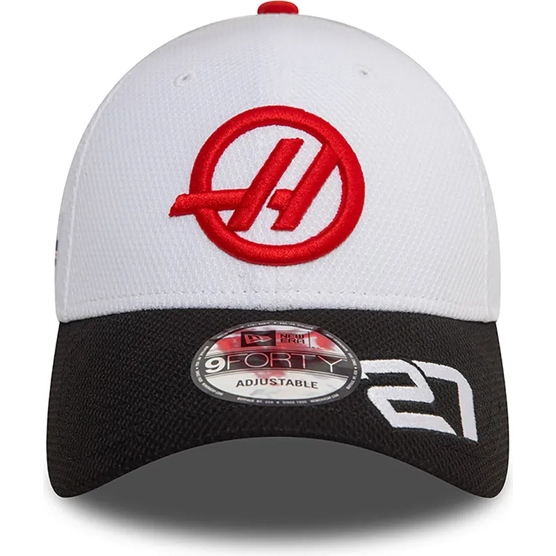 bialo-czarna-zakrzywiona-czapka-snapback-nico-hulkenberg-9forty-haas-f1-team-formula-1-new-era