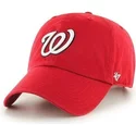 47-brand-curved-brim-washington-nationals-mlb-clean-up-red-cap