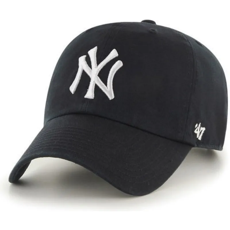 czarna-czapka-z-daszkiem-new-york-yankees-mlb-clean-up-od-47-brand