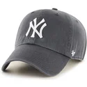 ciemnoszara-zakrzywiona-czapka-new-york-yankees-mlb-clean-up-od-47-brand