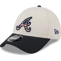 bezowo-granatowa-zakrzywiona-czapka-snapback-9forty-stretch-snap-4th-of-july-atlanta-braves-mlb-new-era