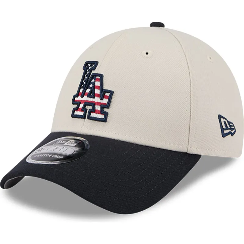 kepure-islenkta-smelio-snapback-9forty-stretch-snap-4th-of-july-los-angeles-dodgers-mlb-new-era