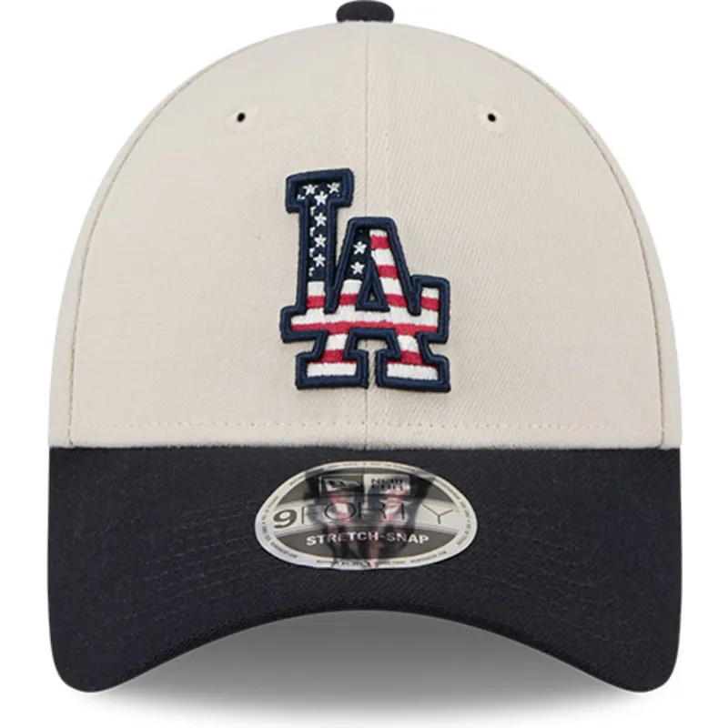 kepure-islenkta-smelio-snapback-9forty-stretch-snap-4th-of-july-los-angeles-dodgers-mlb-new-era