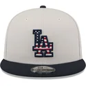 bezowo-granatowa-czapka-z-daszkiem-typu-snapback-9fifty-4th-of-july-los-angeles-dodgers-mlb-od-new-era