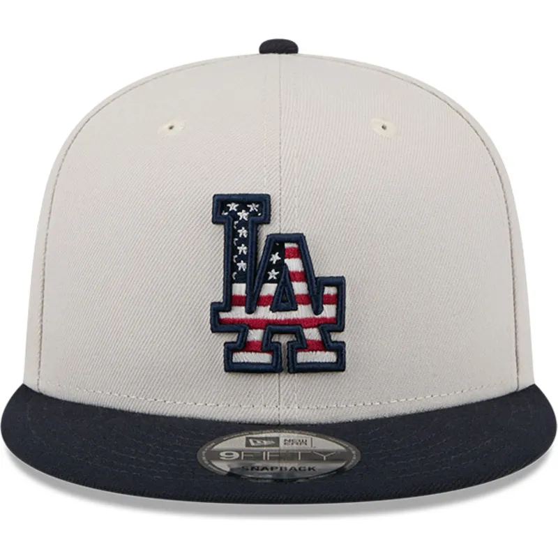 czapka-z-plaskim-daszkiem-bezowo-granatowa-snapback-9fifty-4th-of-july-los-angeles-dodgers-mlb-new-era