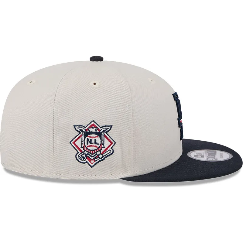 czapka-z-plaskim-daszkiem-bezowo-granatowa-snapback-9fifty-4th-of-july-los-angeles-dodgers-mlb-new-era