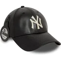 czapka-z-daszkiem-czarna-regulowana-9forty-leather-new-york-yankees-mlb-new-era