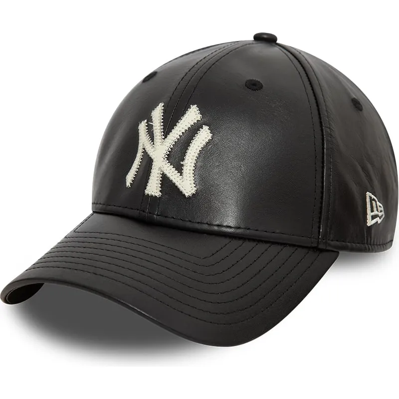 czapka-z-daszkiem-czarna-regulowana-9forty-leather-new-york-yankees-mlb-new-era