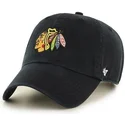 czarna-zakrzywiona-czapka-chicago-blackhawks-nhl-clean-up-marki-47-brand