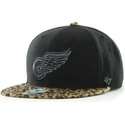 kepure-plokscia-juoda-snapback-detroit-red-wings-nhl-47-brand