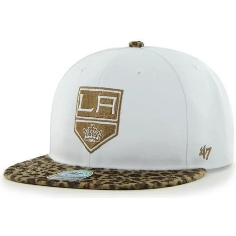 kepure-plokscia-balta-snapback-los-angeles-kings-nhl-47-brand