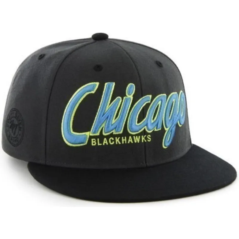 kepure-plokscia-juoda-snapback-letras-chicago-blackhawks-nhl-47-brand kepure-plokscia-juoda-snapback-letras-chicago-blackhawks-nhl-47-brand