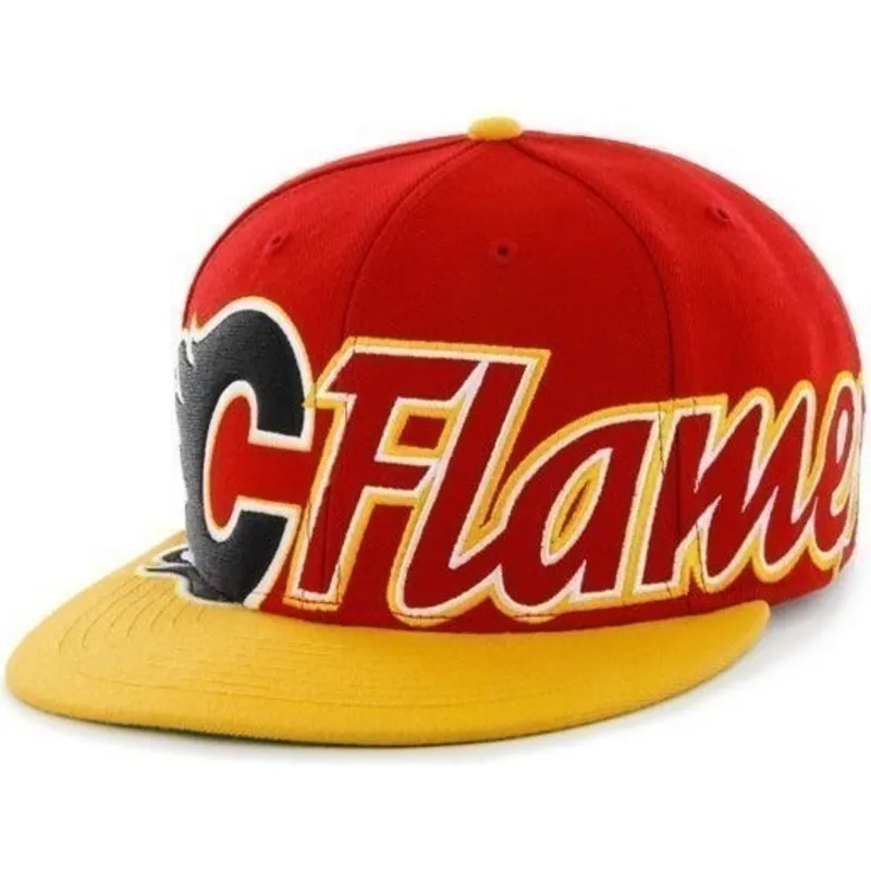 kepure-plokscia-raudona-snapback-letras-calgary-flames-nhl-47-brand