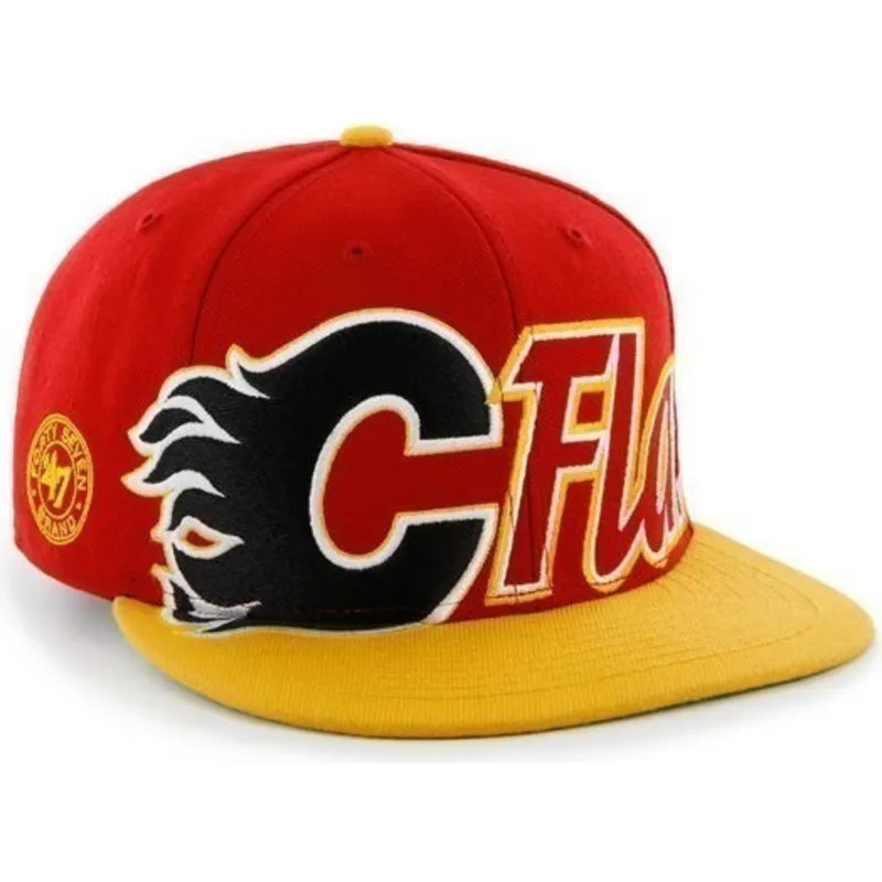 kepure-plokscia-raudona-snapback-letras-calgary-flames-nhl-47-brand