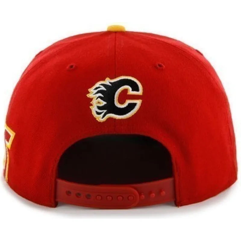 kepure-plokscia-raudona-snapback-letras-calgary-flames-nhl-47-brand