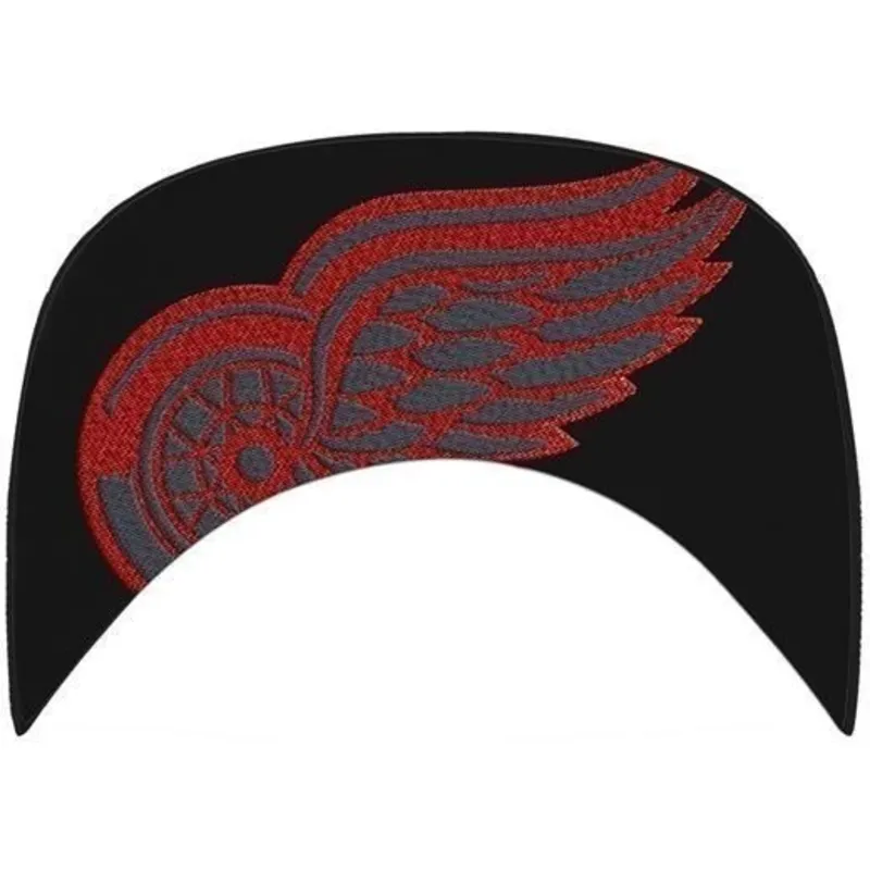 kepure-plokscia-juoda-snapback-letras-detroit-red-wings-nhl-47-brand