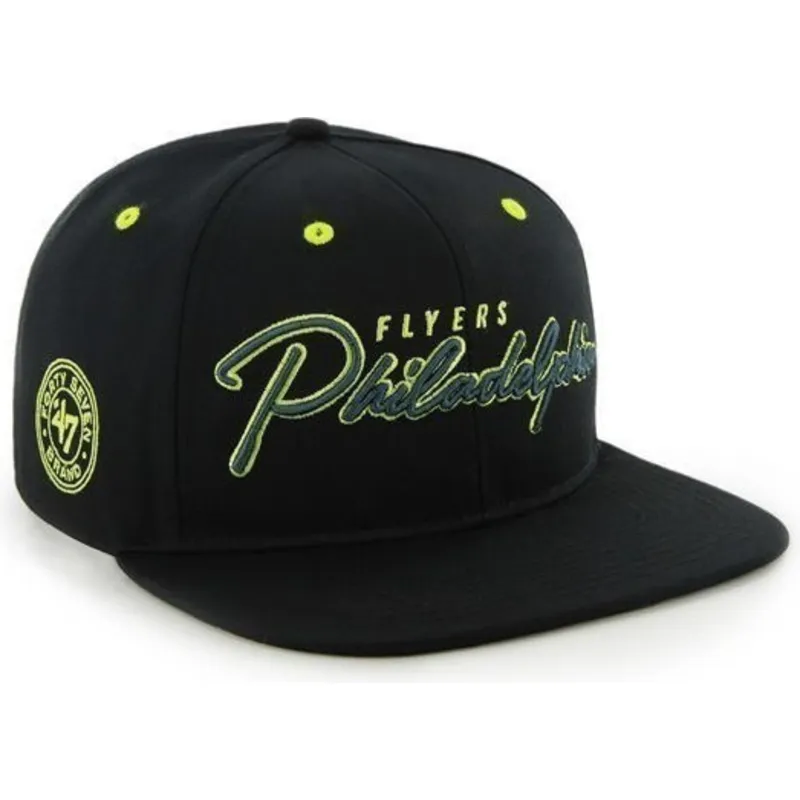 kepure-plokscia-juoda-snapback-letras-philadelphia-flyers-nhl-47-brand