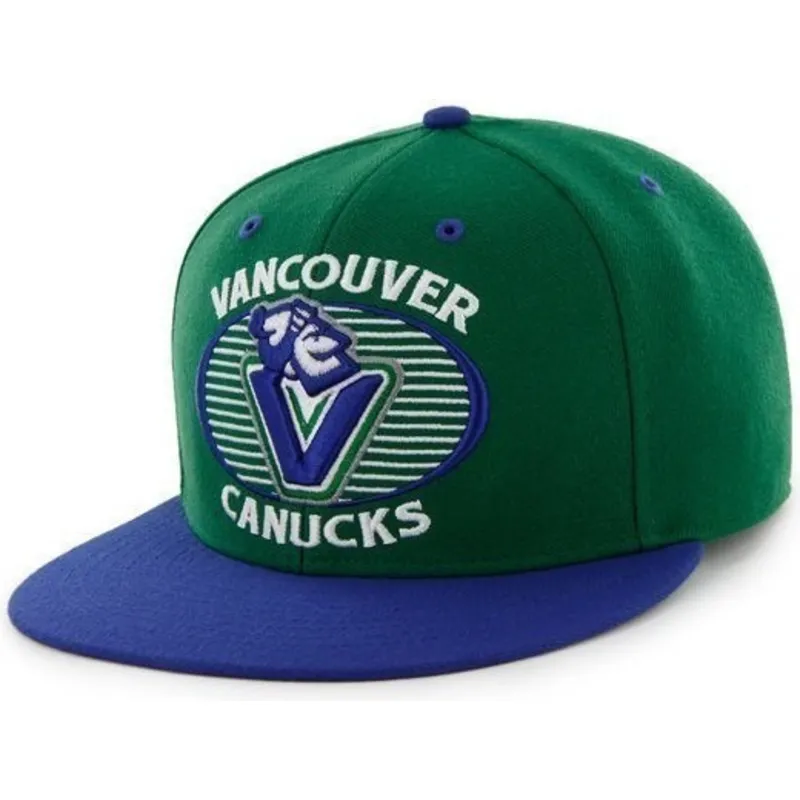 kepure-plokscia-zalia-snapback-vancouver-canucks-nhl-47-brand