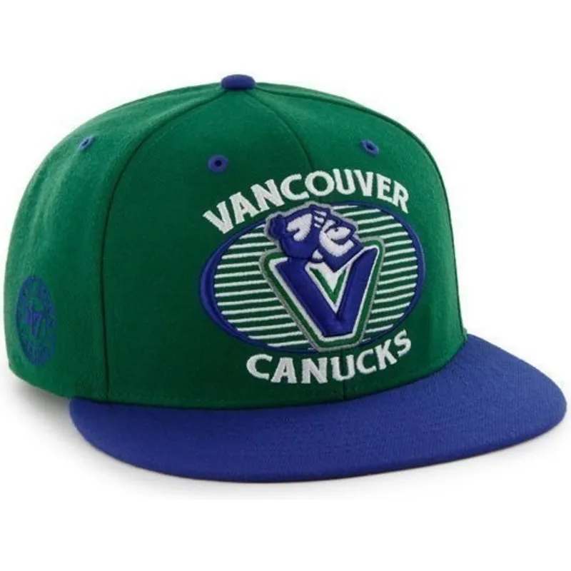 kepure-plokscia-zalia-snapback-vancouver-canucks-nhl-47-brand