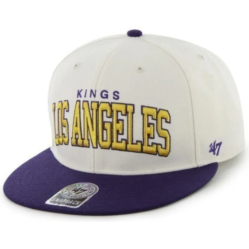 cap-plokscia-white-snapback-los-angeles-kings-nhl-47-brand